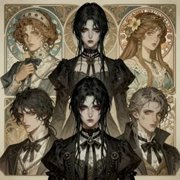 super detailed portraits of bloodborne characters. futuristic, sharp focus illustrations, artstation hq. intricate, elegant. wlop, greg rutkowski, alphonse mucha,. dan mumford. incredible backdrop for repin. full height. decollage. cgsociety.