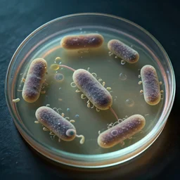 bacterial growth in a giant petri dish, by Leonardo Da Vinci, cinematic lighting, establishing shot