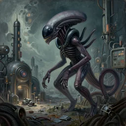 Unfortunately, a darker presence had taken root upon the planet: The alien xenomorphs had infested one of the Colony’s most secure research facilities by arnold bocklin and herbert james draper . oil on wood. highly detailed trending on artstation