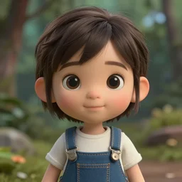 very beautiful portrait of an extremely cute and adorable girl wearing overalls, smooth, perfect face, fantasy, character design by mark ryden and pixar and hayao miyazaki, sharp focus, concept art, intricate detail, cinematic lighting, hyperrealistic, 5 0 mm, diorama macro photography, 8 k, nature