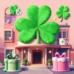 epic professional digital art of 🍀 🔁 😘 🎂, bauhaus, fantastic, detailed, wow