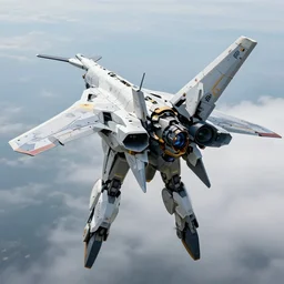 jet mech towering over
