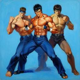 street fighter ii, cool colors, hard angles, painting by gaston bussiere, craig mullins, j. c. leyendecker, tom of finland