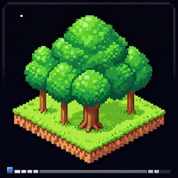 vga, pixel art, tree, iso view, legend of zelda