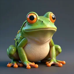 a flamboyant whimsical frog, octane render, realistic