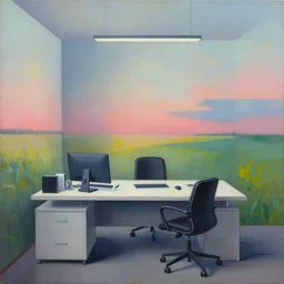 study office estate, beautiful colors, studio trigger, abstraction a place of longing, airbrush art, minimalist, skeuomorphic, behance contest winner, cgsociety, atmospheric dreamscape painting, an ultrafine detailed painting, very detailed, pop surrealism, jeffrey smith, detailed painting