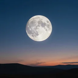 a beautiful  landscape at dusk, big moon and stars in the sky, matte painting, concept art, 4k
