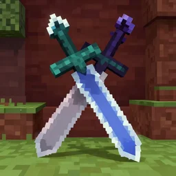 minecraft netherite sword, trending on artstation