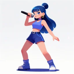 lady rapper performs with microphone, epic pose, digital art, vapor wave, hip hop, psychedelic, surreal, trending on Artstation, professional artist, detailed, 4k