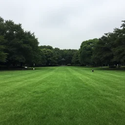 overcast grassy park