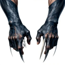 wolverine hands, claws, medical illustration