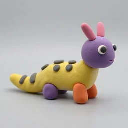 a 3 d play - doh sculpture of zigzagoon