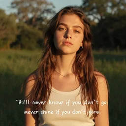 you'll never know if you don't go ( go! ) you'll never shine if you don't glow