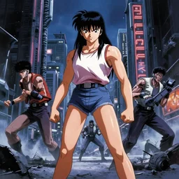 full - color cinematic movie still from a 1 9 8 8 live - action adaptation of akira, in neo tokyo. science - fiction ; action ; gritty ; dystopian ; violent ; apocalyptic.