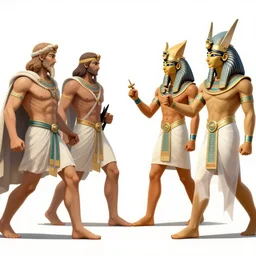 greek gods versus egyptian gods hd battle scene detailed