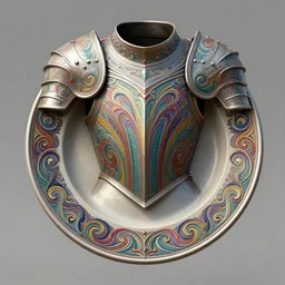 rpg game item, empty plate chest armour, matte painting armour item concept art, art nouveau, swirly vibrant color lines, fantastically gaudy, aesthetic octane render, 8 k hd resolution, by ilya kuvshinov and cushart krentz and gilleard james