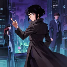 a high definition screenshot from the detective ( noir ) cyberpunk anime film ; a female detective in a trenchcoat investigates a dreamworld, digital painting by makoto shinkai and martin ansin, surrealism, trending on artstation