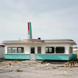 an abandoned 1 9 5 0 s diner, pristine condition, kenopsia