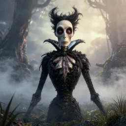 photorealistic Tazmania inspired by Tim Burton and Giger, octane render, unreal engine 4k, volumetric light, fog, detailed
