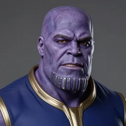 Thanos wearing makeup, hyperdetailed, artstation, cgsociety, 8k