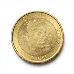 an blank golden coin