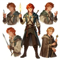 redhead Ben Daniels, as a charming alchemist,  fantasy concept art by  OWL Studio, Gunwoo Kim and J.Dickenson, trending on Artstation, Pinterest