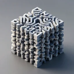impossible 3 d fractal building, octane render