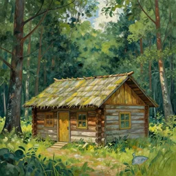 [ a log cabin in the forest ] [ van gogh ] [ 2 1 6 0 ]