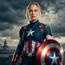 alicia vikander as captain america, promotional photo, official, press