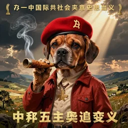 an epic socialist realism poster of a singular communist snoop dogg in a red beret smoking a blunt for the proletariat