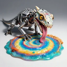 the rhythmic rattling of a mechanical reptile, his shadow is a wraith who feasts on sweets. a paradoxically sweet - scented colorful concotion laid out to trap the beast with cyanide hidden in its sauce. the mess of pie stains the beast's nostrils as it devours in textural and subliminal hypnotic spirals, lashing its tongue through its serrated teeth with envy, envy for the past self who had not yet seen such a pastry and was sent, vectorized, flattened
