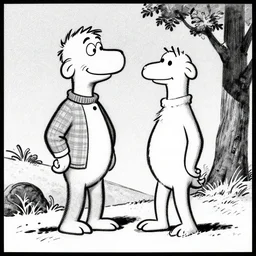 b + w screentone artwork by gary larson