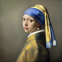 oil portrait of aloy from horizon zero dawn, by johannes vermeer