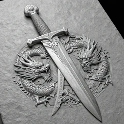beeple, close up 3 d intricate engraving of a sword, ernst haeckel, octane render, maya render, chinese dragon engrave, yukii morita, ellen jewett, mayeb, rough