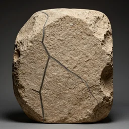 sandstone sculpture, metal veins, by gaudi, strong studio light, heavy grain, high quality,