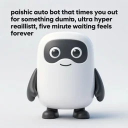 “ pathetic auto bot that times you out for something dumb, ultra hyper realistic, five minute waiting feels forever ”