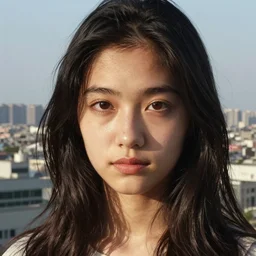 portrait of a girl by yusuke murata and masakazu katsura, artstation, highly - detailed, cgsociety, city in the background, detailed face