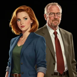 kim wexler and saul goodman, ilustration by quentin blake, extremely detailed artstation, for aaa game, high quality, adobe ilustrator, behance