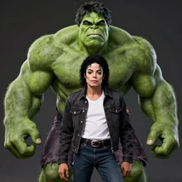 a photo of michael jackson as the incredible hulk, hyperdetailed, artstation, digital art, photorealism, accurate, 8k,