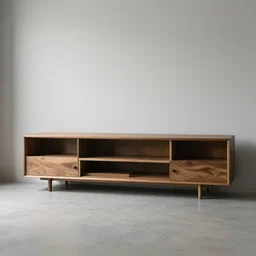 brutalist style tv furniture, modern architecture, high resolution, minimal
