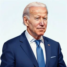 Joe Biden in the style of JoJo's Bizarre Adventure