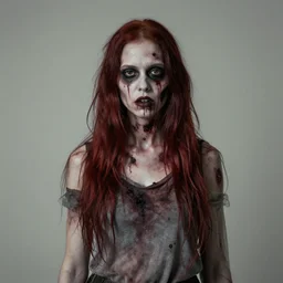 a photorealistic portrait, zombie girl, professionally retouched, soft lighting, hyper realistic, wide angle, sharp focus, 8 k high definition, 6 4 megapixel, insanely detailed, horror, by raf grasseti