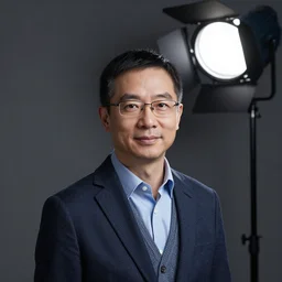 portrait photo still of andrew ng, 8 k, studio lighting, key light, 8 5 mm f 1. 8