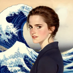 emma watson by Hokusai