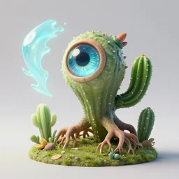 3 d render creature animal sushi cristal eye roots cactus elemental flush of force nature micro world fluo deepdream gloomhaven, matte painting rpg skill concept art, art nouveau, swirly vibrant color lines, fantastically gaudy, aesthetic octane render, 8 k hd resolution, by ilya kuvshinov and cushart krentz and gilleard james a glowing aura global illumination ray tracing hdr
