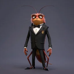 cockroach character securityguard : : black suit : : head torso legs feet : : lorax movie : : nightmare before christmas : : artstation