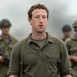 Movie still of Mark Zuckerberg in Saving Private Ryan