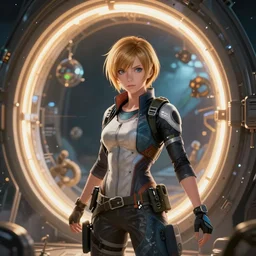 elizabeth from bioshock infinite opening a portal to another world | | fine detail!! anime!! realistic shaded lighting!!, directional lighting 2 d by ilya kuvshinov, magali villeneuve, artgerm, jeremy lipkin and michael garmash and rob rey