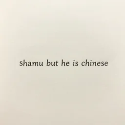 “ shamu but he is chinese ”