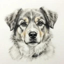 detailed drawing of a dog